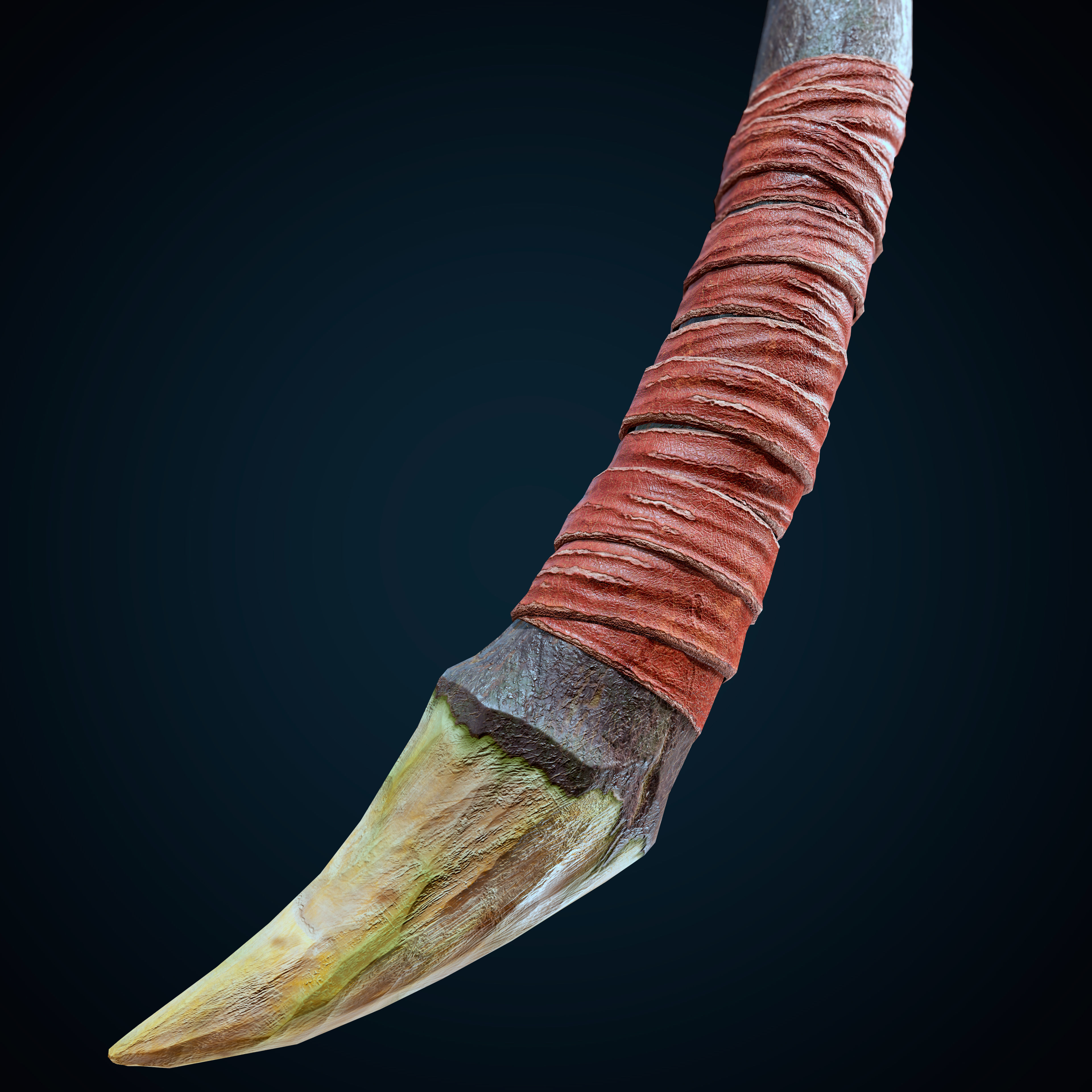 PBR Skull Axe Game Ready 3D model Low-poly 3D model_6