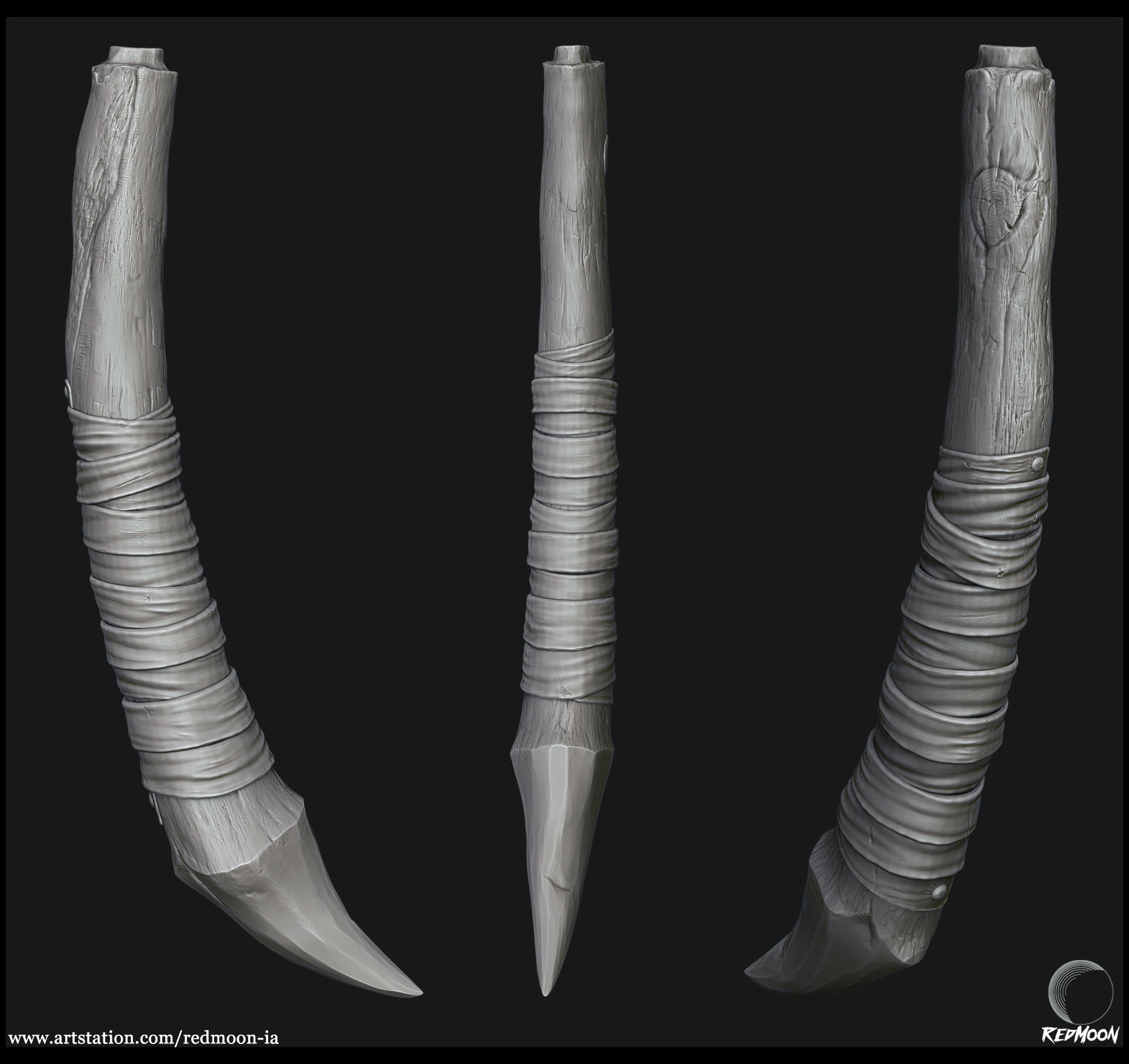 PBR Skull Axe Game Ready 3D model Low-poly 3D model_14