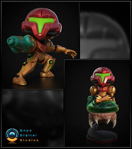 Chibi samus from metroid 3d printable collection 