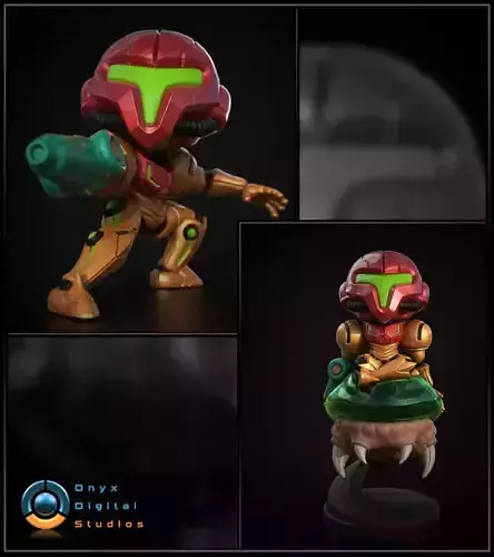 Chibi samus from metroid 3d printable collection