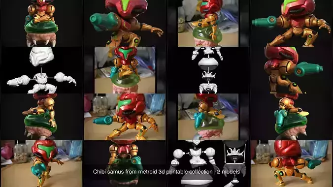 Chibi samus from metroid 3d printable collection