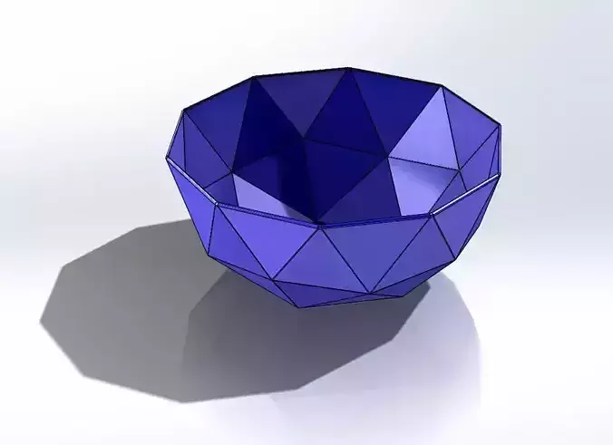 Icosahedron Bowl D280mm H120mm