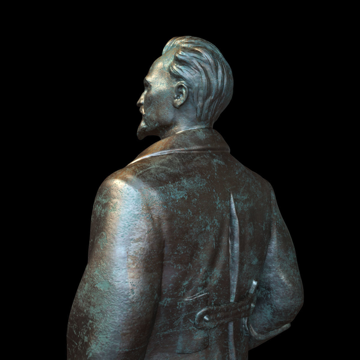 Detailed Dzerzhinsky monument high-poly 3D model_7