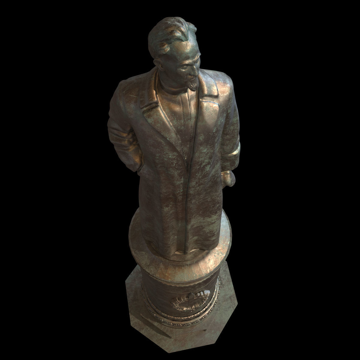 Detailed Dzerzhinsky monument high-poly 3D model_9