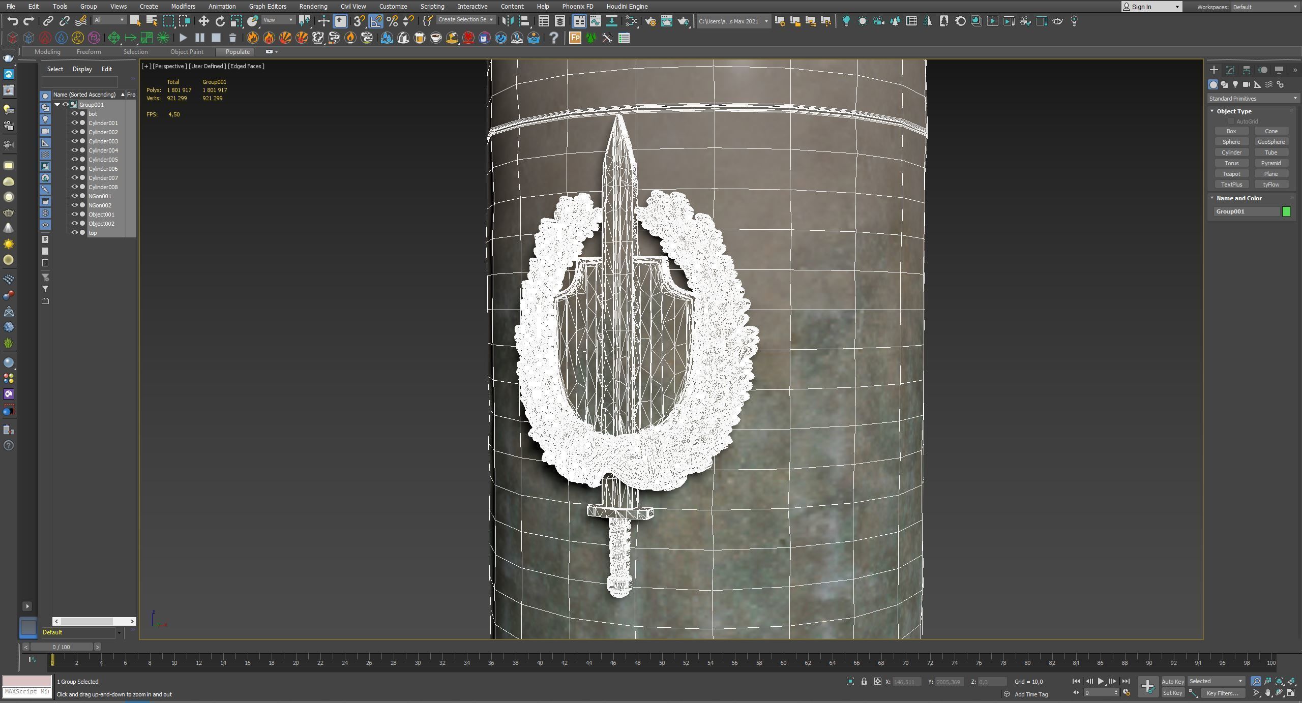 Detailed Dzerzhinsky monument high-poly 3D model_17