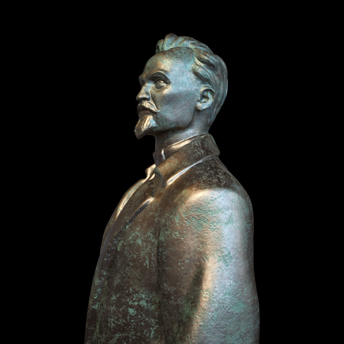 Detailed Dzerzhinsky monument high-poly 3D model_6