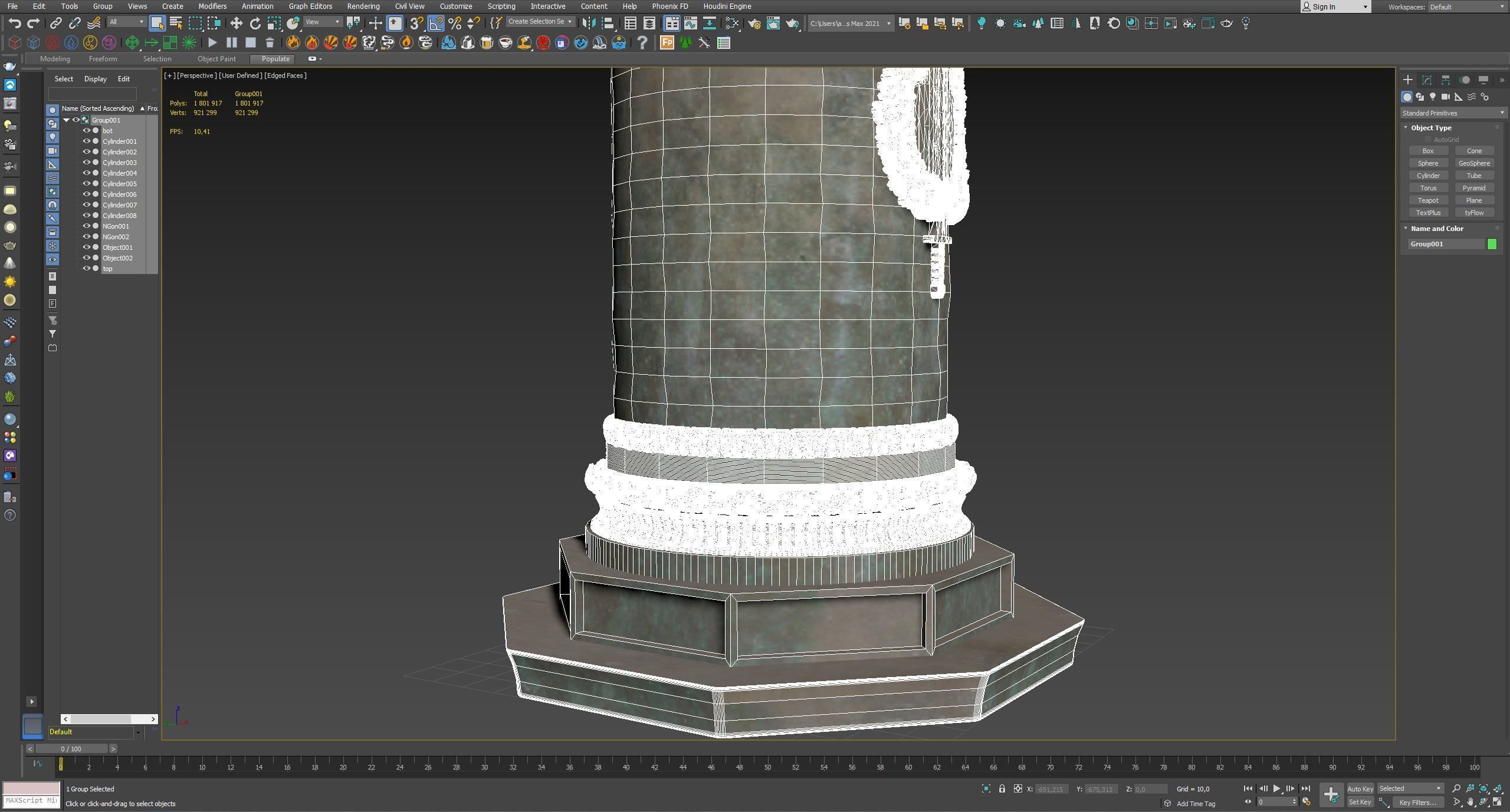 Detailed Dzerzhinsky monument high-poly 3D model_14