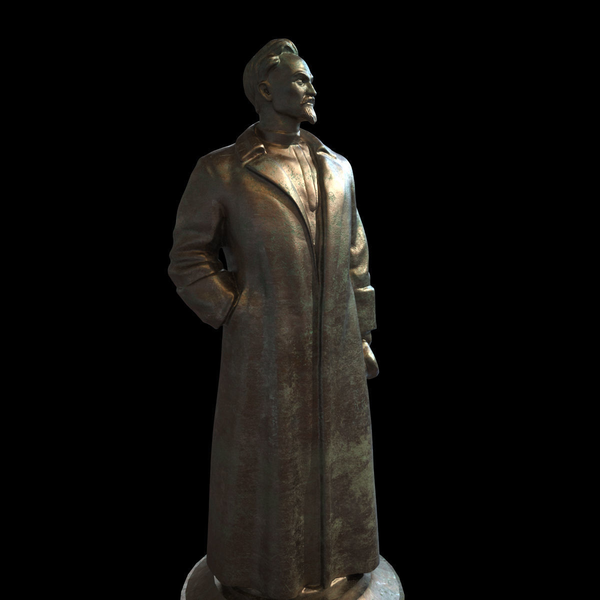 Detailed Dzerzhinsky monument high-poly 3D model_5
