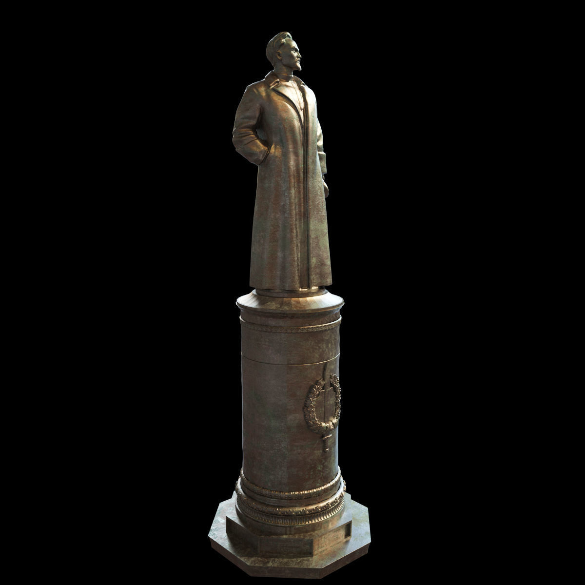 Detailed Dzerzhinsky monument high-poly 3D model_10