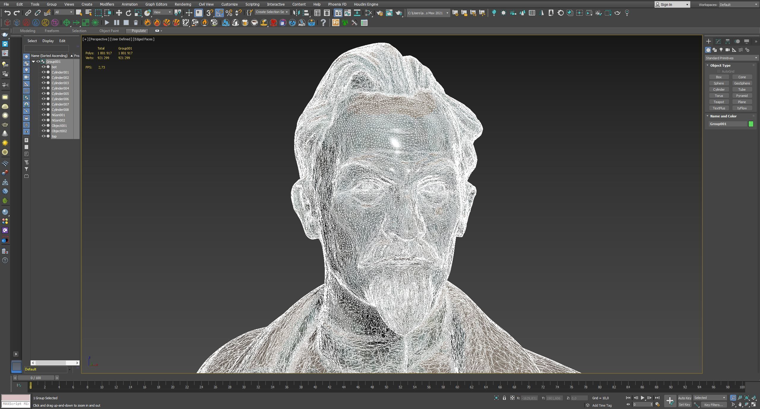 Detailed Dzerzhinsky monument high-poly 3D model_15