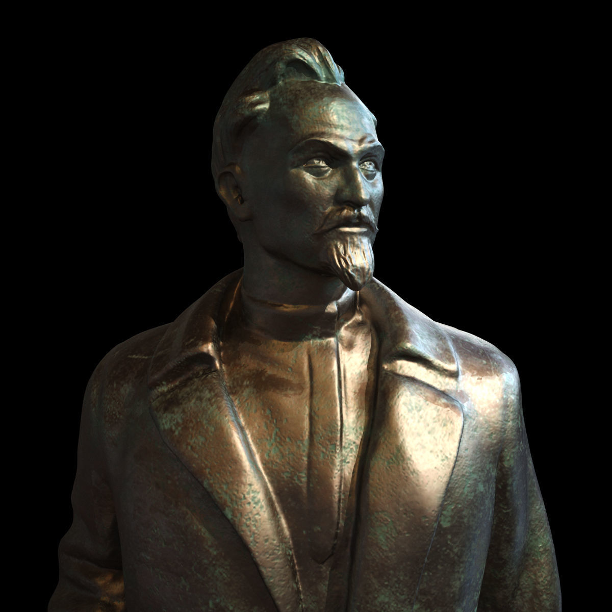 Detailed Dzerzhinsky monument high-poly 3D model_2