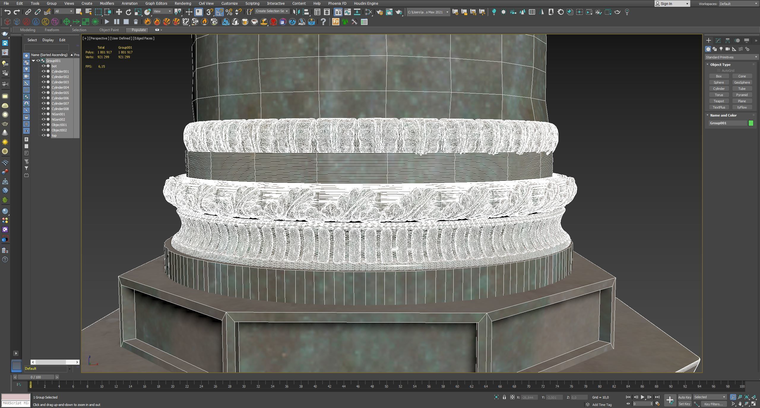Detailed Dzerzhinsky monument high-poly 3D model_19