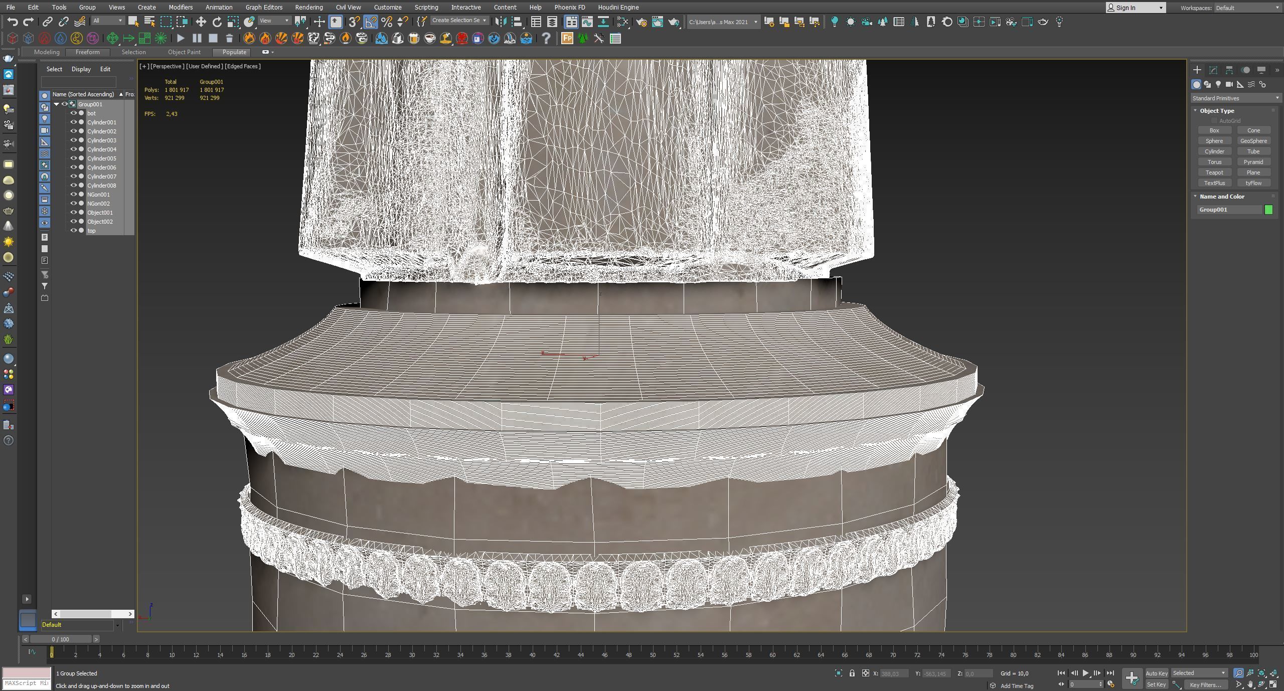 Detailed Dzerzhinsky monument high-poly 3D model_20