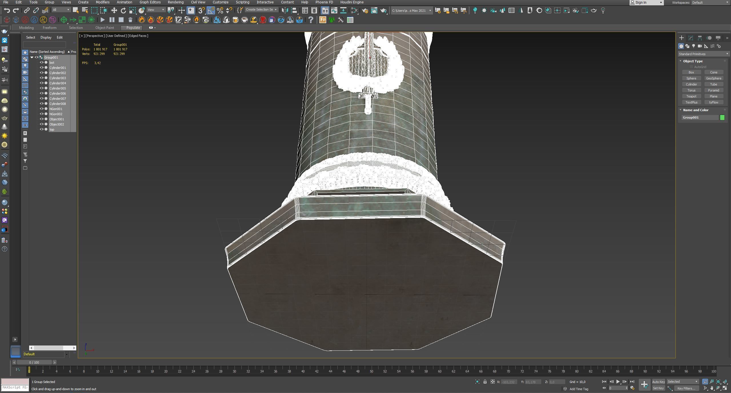 Detailed Dzerzhinsky monument high-poly 3D model_18
