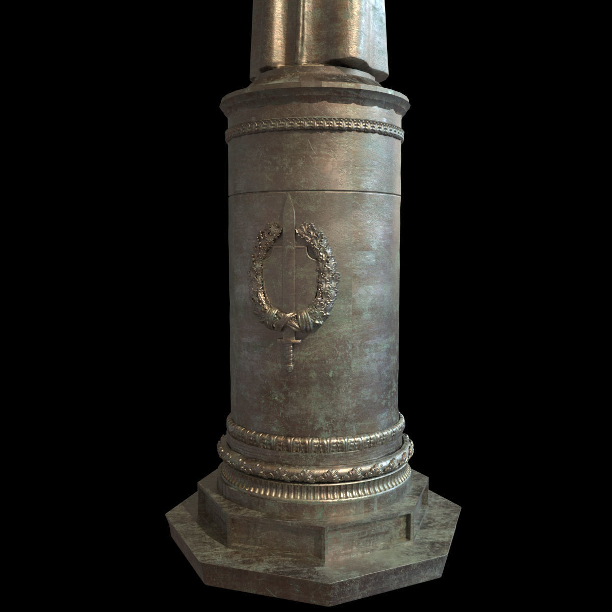 Detailed Dzerzhinsky monument high-poly 3D model_11
