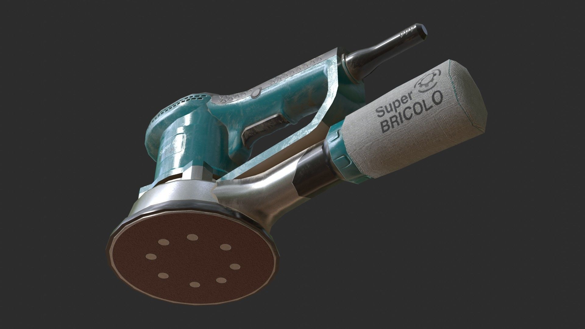 Eccentric Sander Low-poly 3D model_5