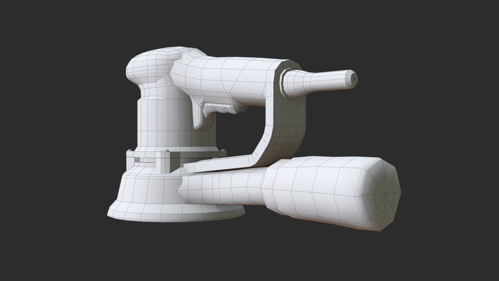 Eccentric Sander Low-poly 3D model_11