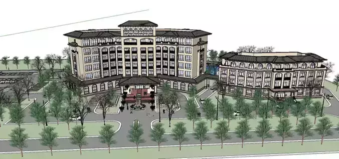 vacation spot-Resort-Fashion Leisure Hotel-0222 3D model