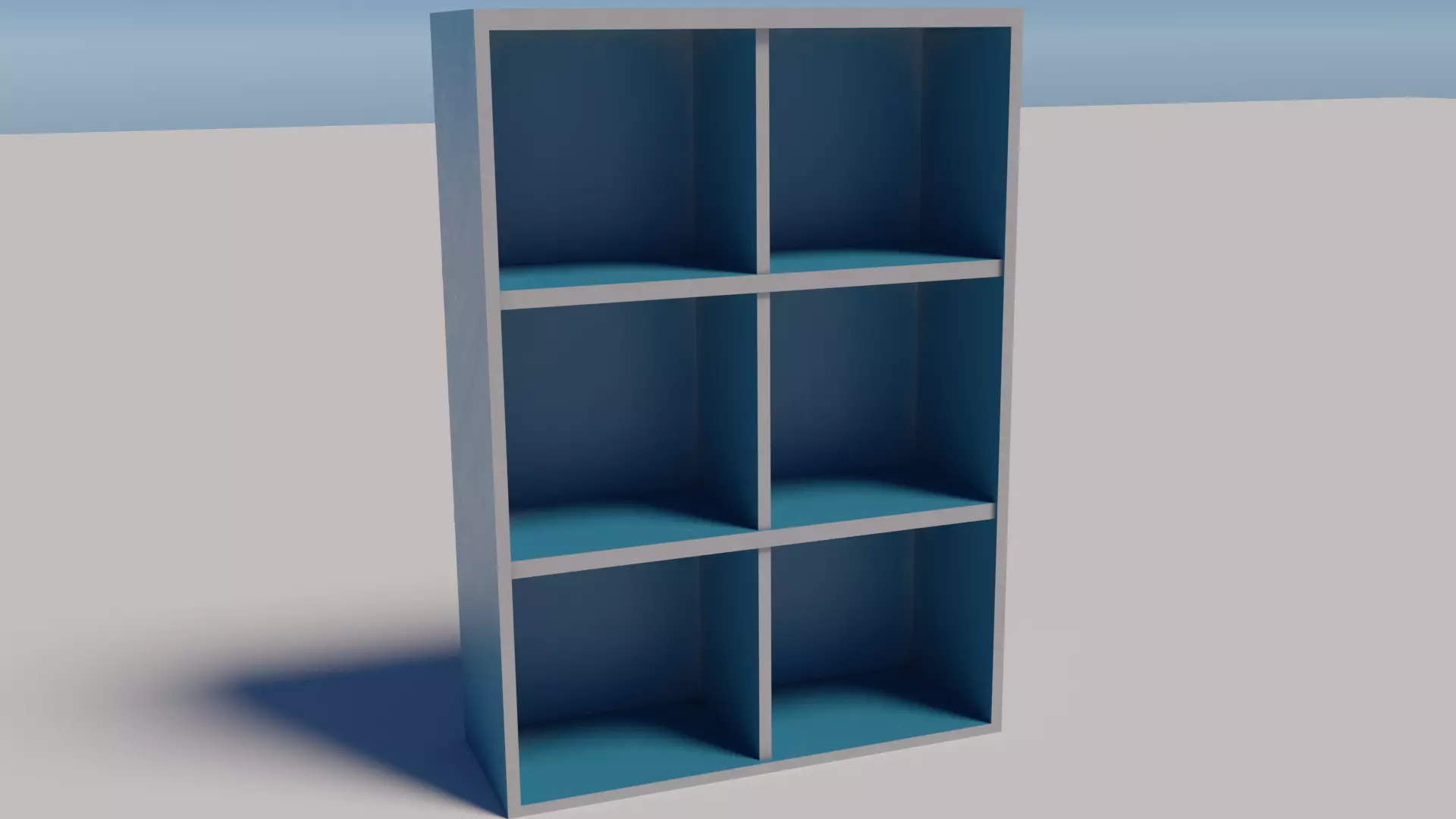 Simple Lowpoly Bookshelf Low-poly 3D model