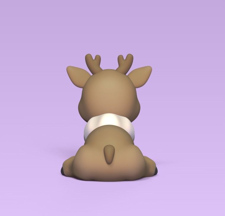 Lying Moose 3D print model_3