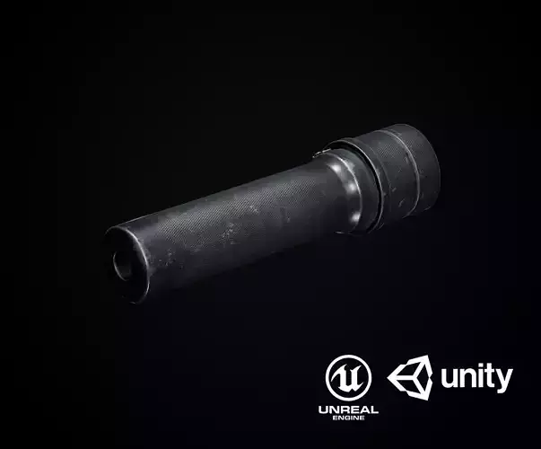 Suppressor PBS-1 PBR Low-poly 3D model
