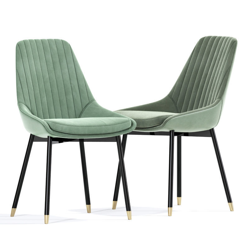 Kendall Upholstered Dining Chair Table 3D model_1