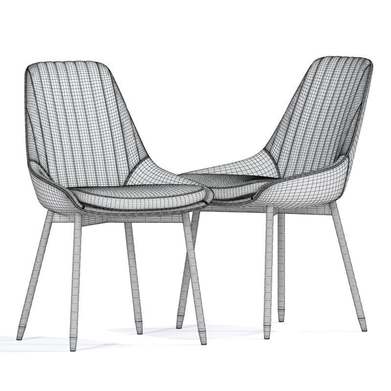 Kendall Upholstered Dining Chair Table 3D model_2