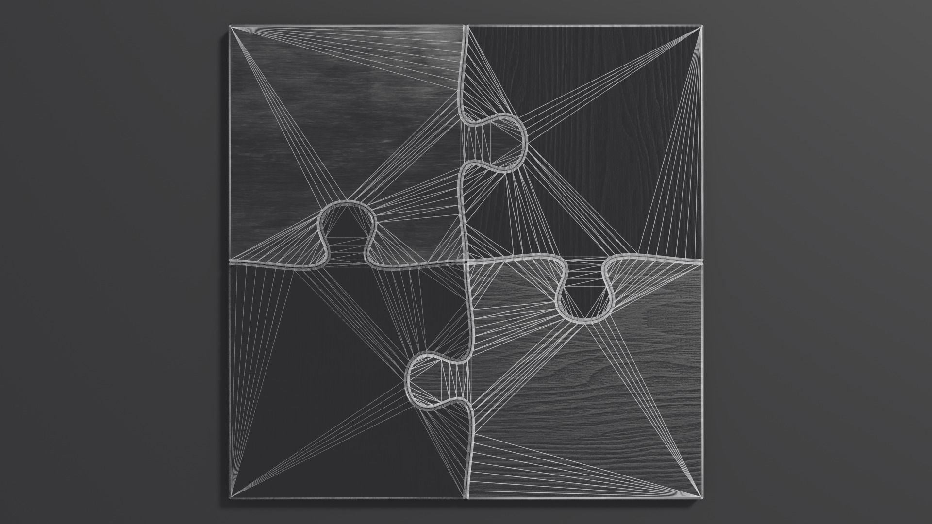 Wooden Jigsaw Puzzle Low-poly 3D model_5