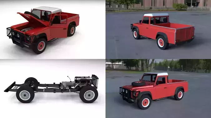 Land Rover Defender 110 Pick Up HDRI