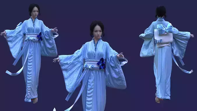 Asian set KIMONO