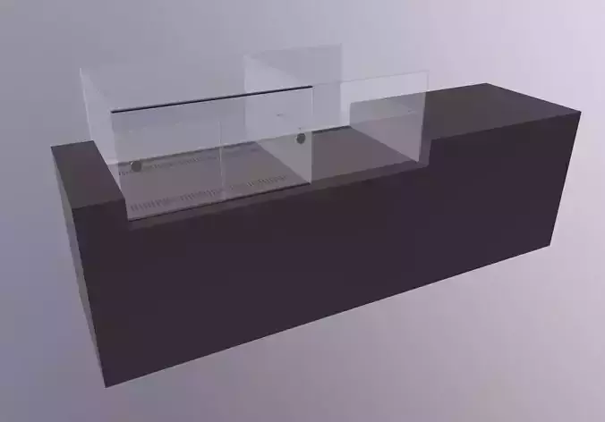showcase counter with glass top
