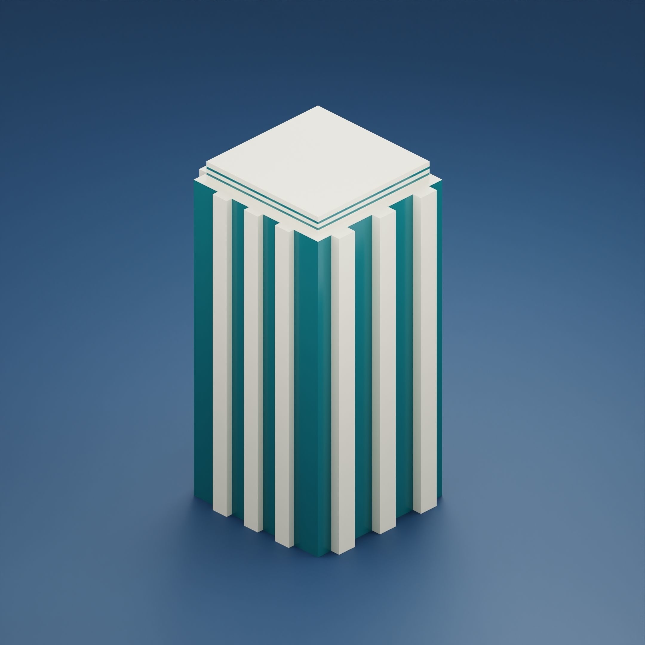 24 low poly buildings Low-poly 3D model_8