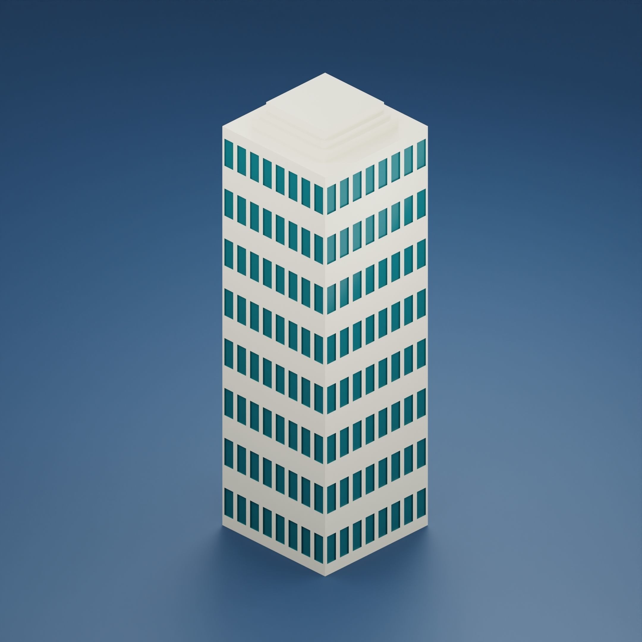 24 low poly buildings Low-poly 3D model_23