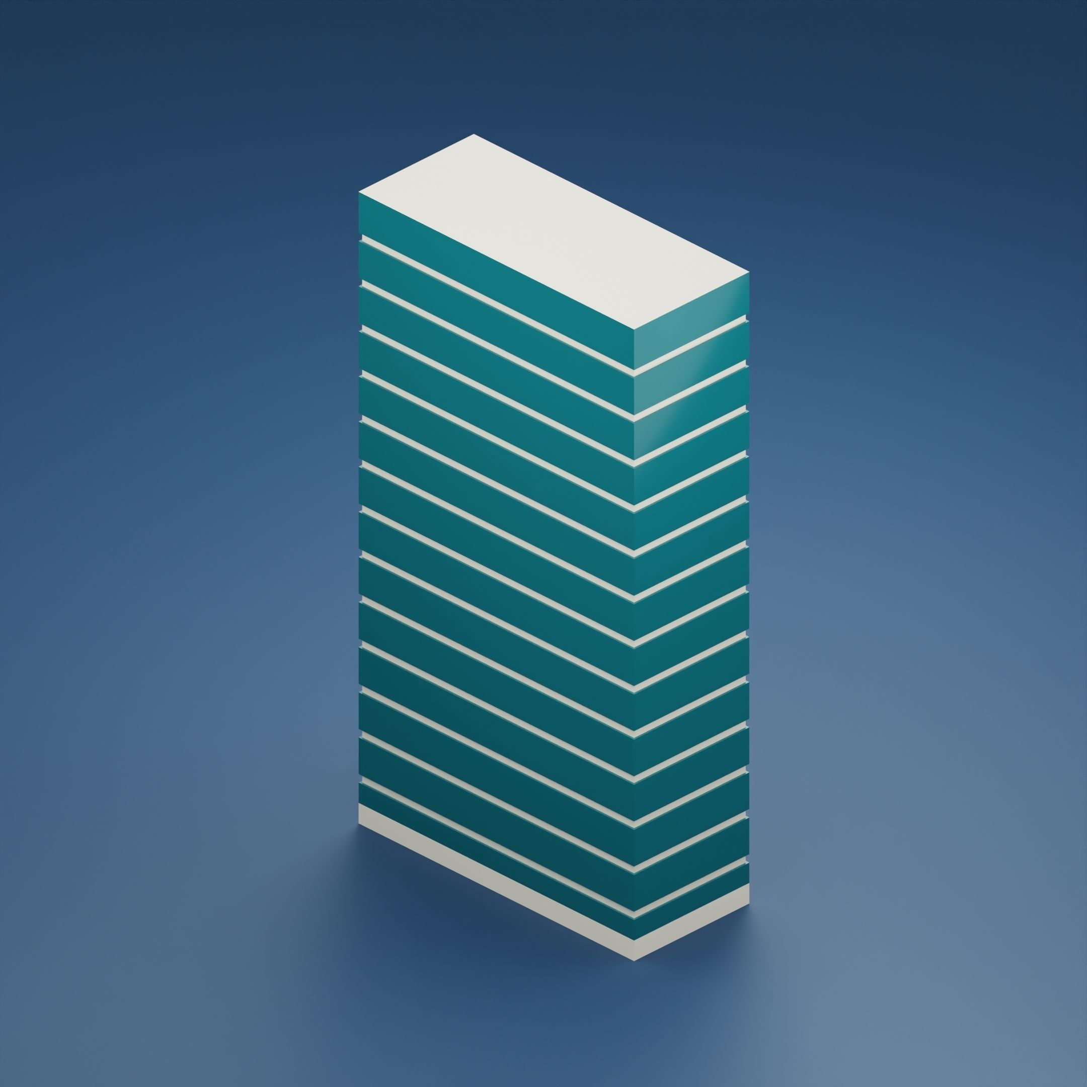 24 low poly buildings Low-poly 3D model_27