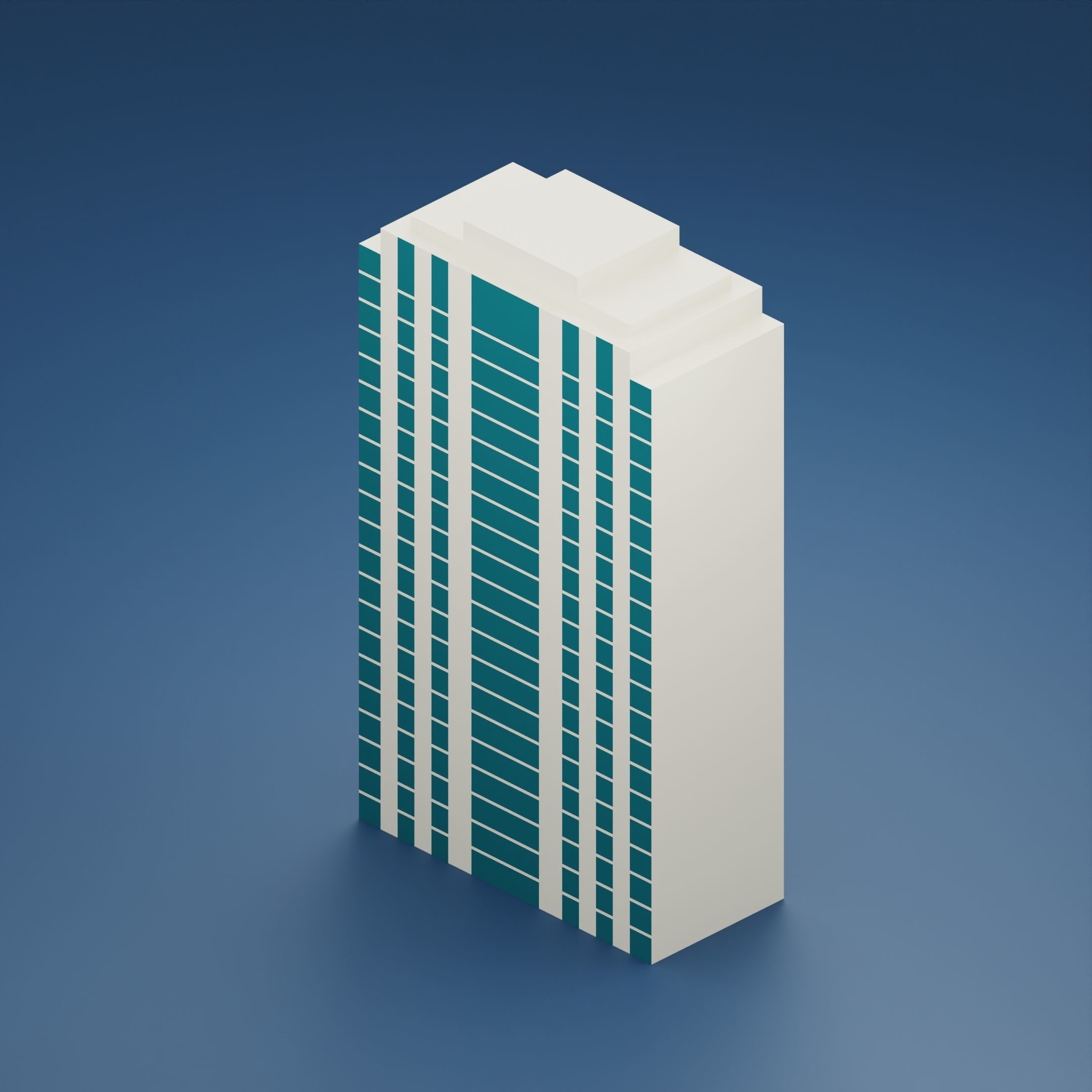 24 low poly buildings Low-poly 3D model_25