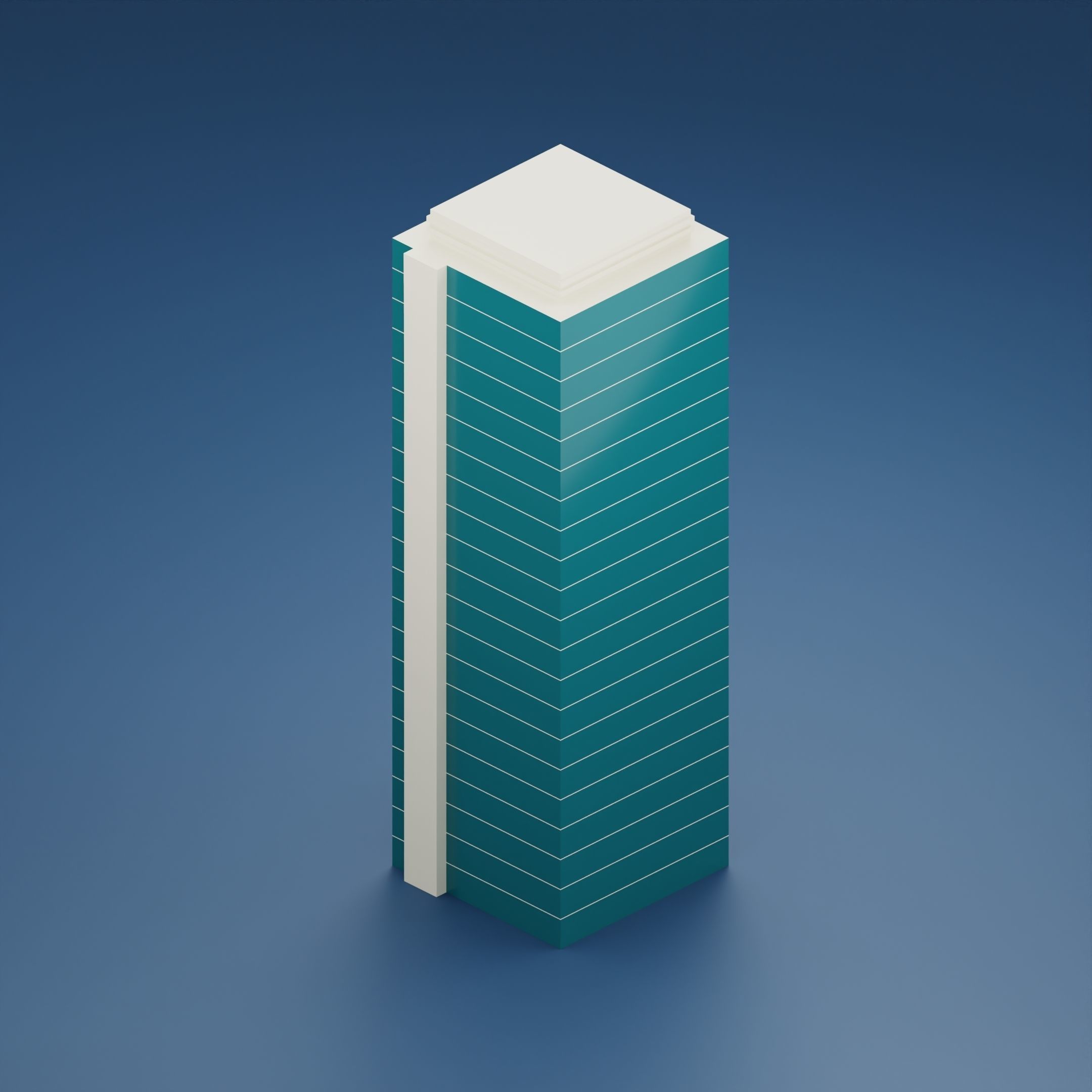 24 low poly buildings Low-poly 3D model_11