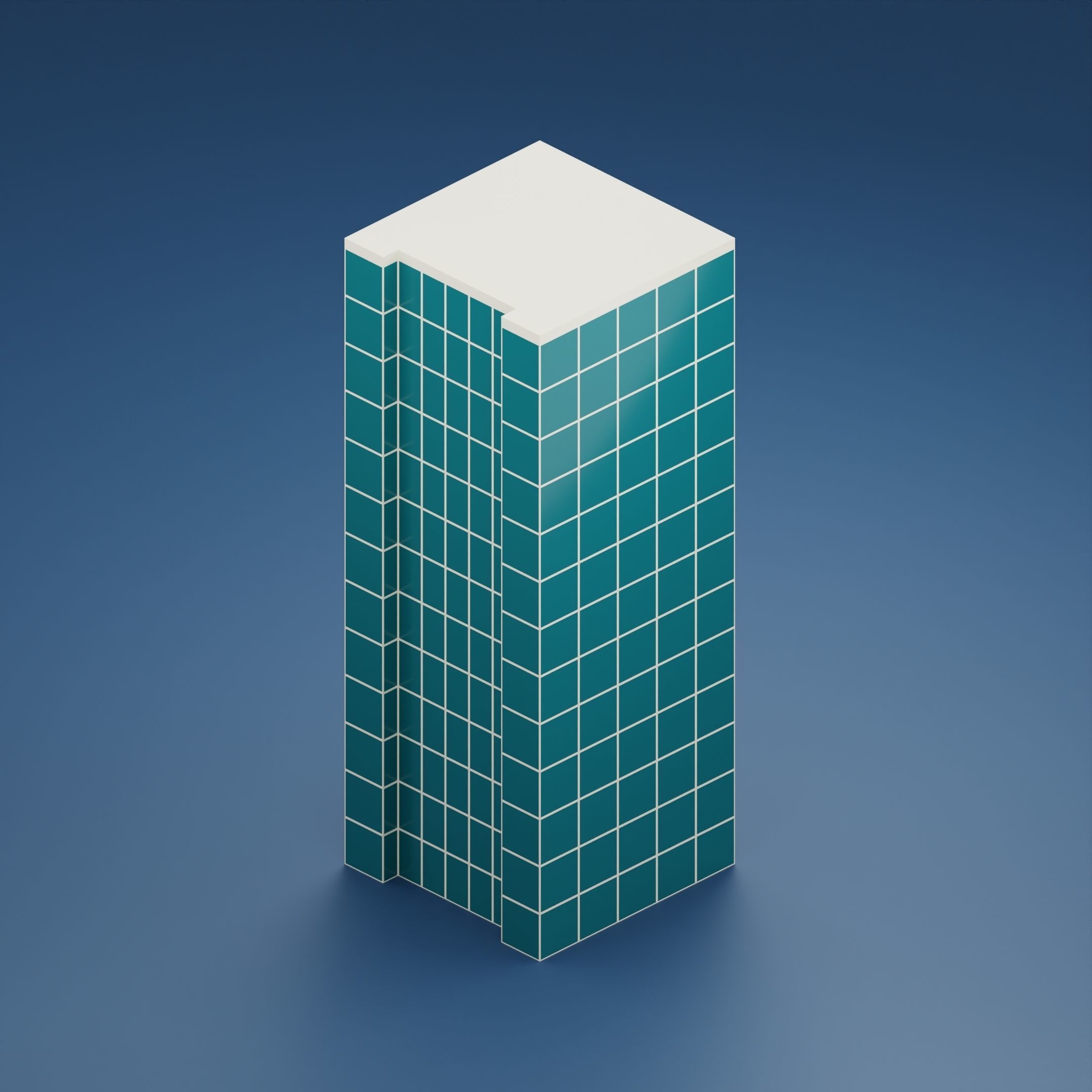 24 low poly buildings Low-poly 3D model_26
