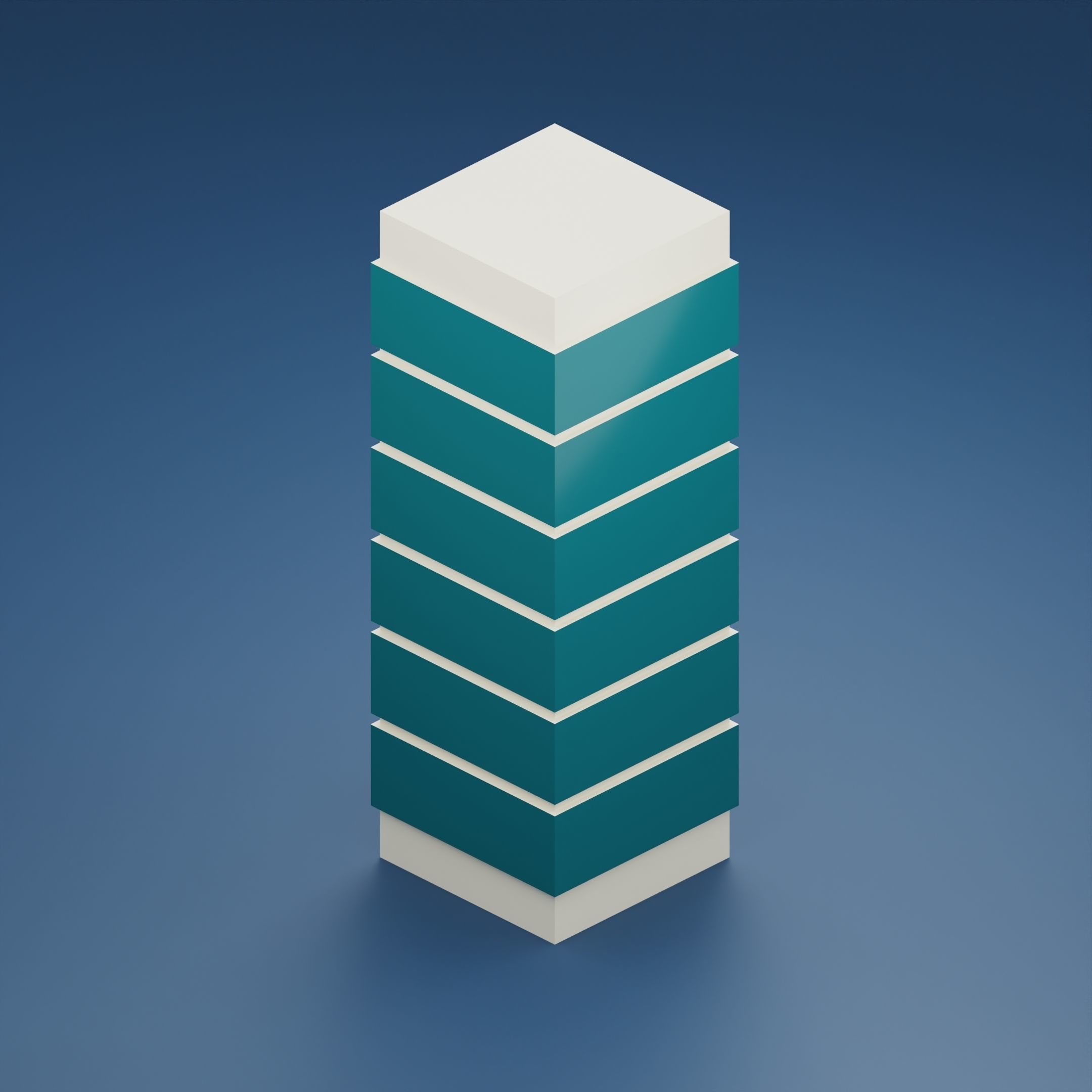 24 low poly buildings Low-poly 3D model_12