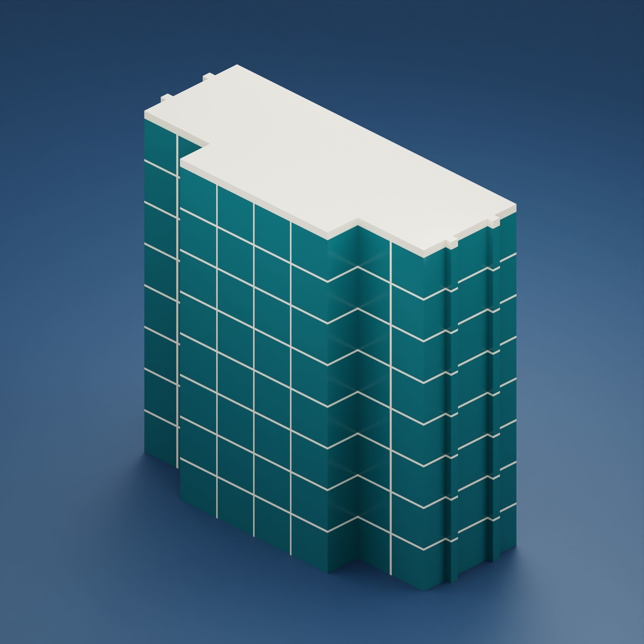24 low poly buildings Low-poly 3D model_16