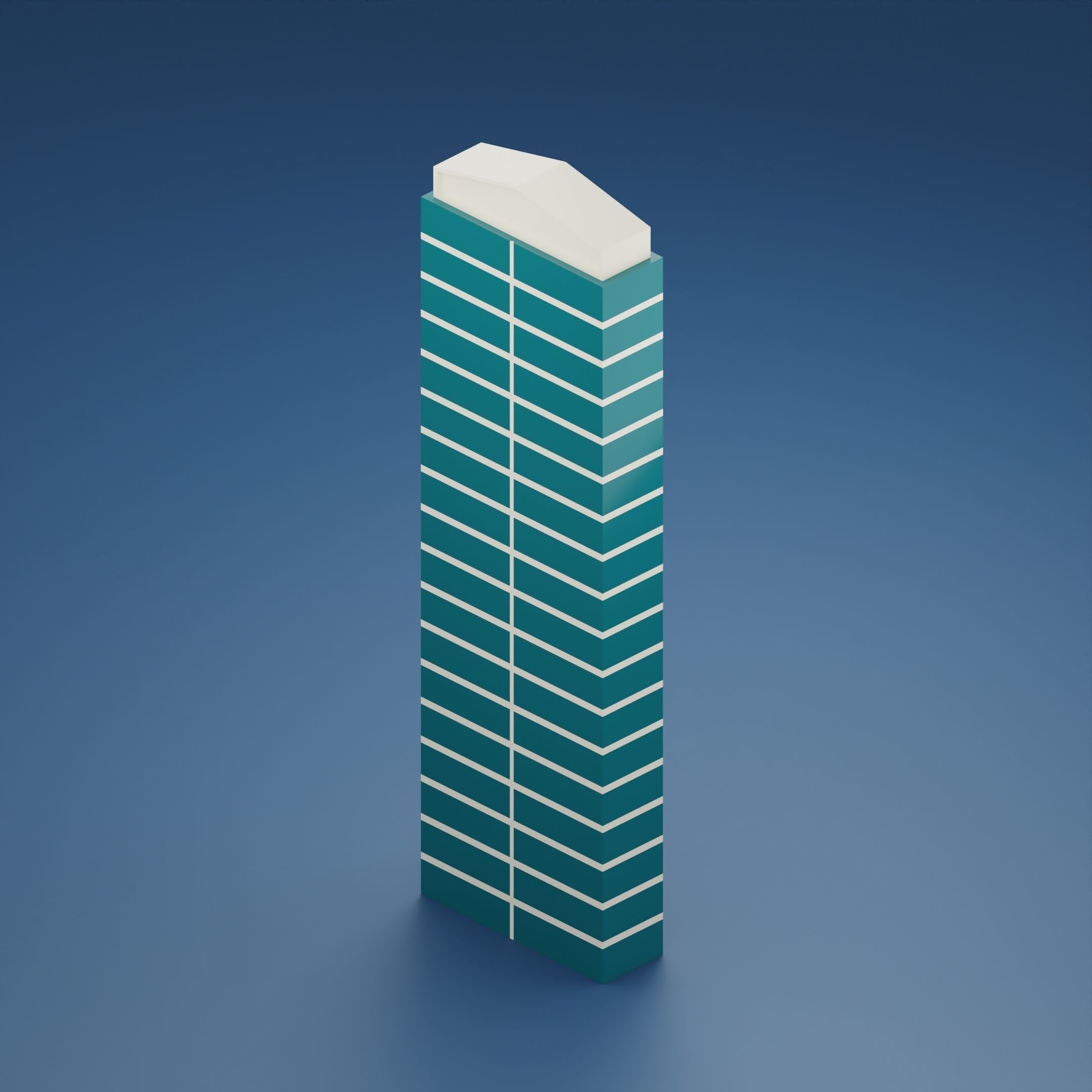 24 low poly buildings Low-poly 3D model_19