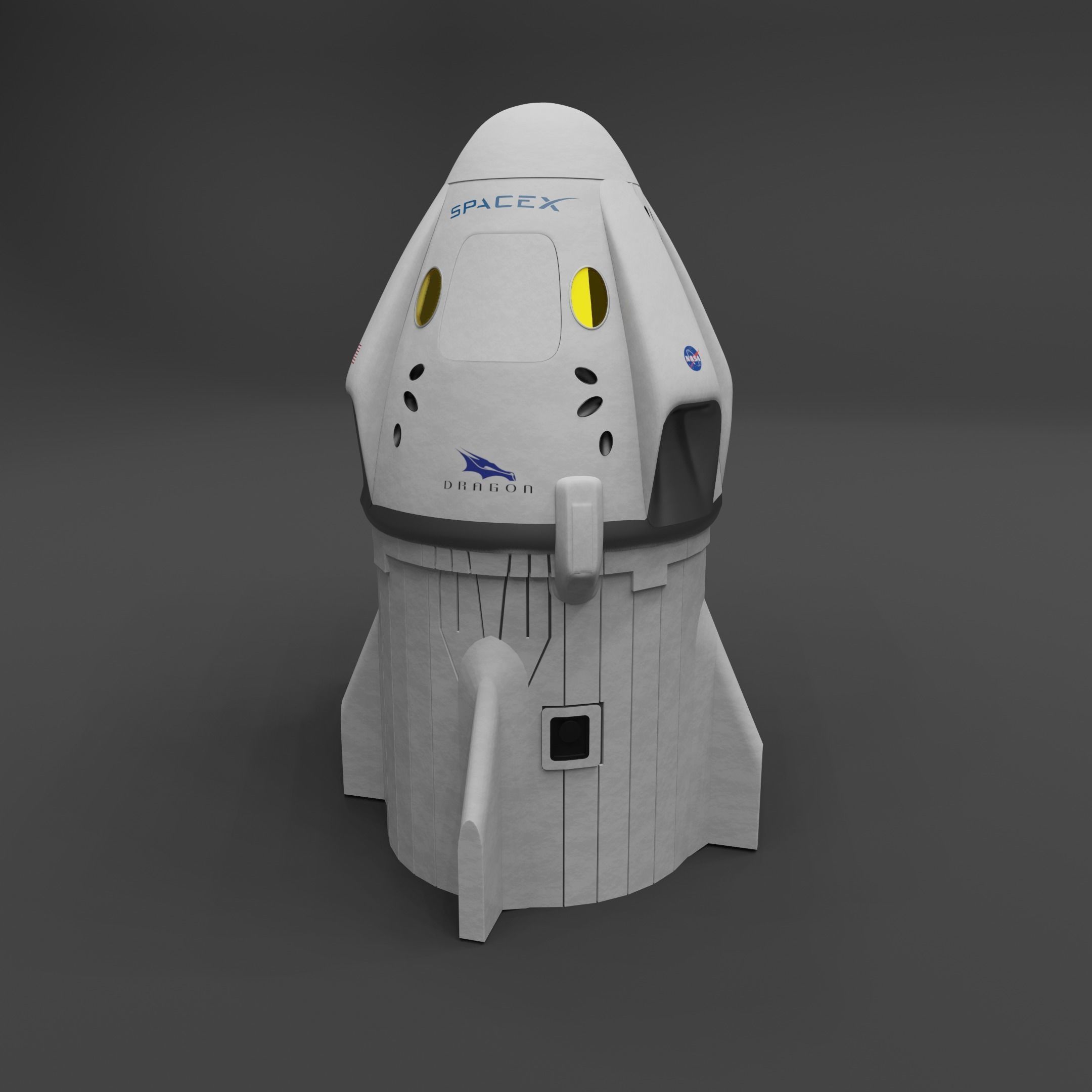 SpaceX Crew Dragon Spacecraft 3D model_6