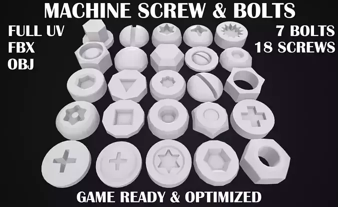 Screw and bolt Heads  Collection