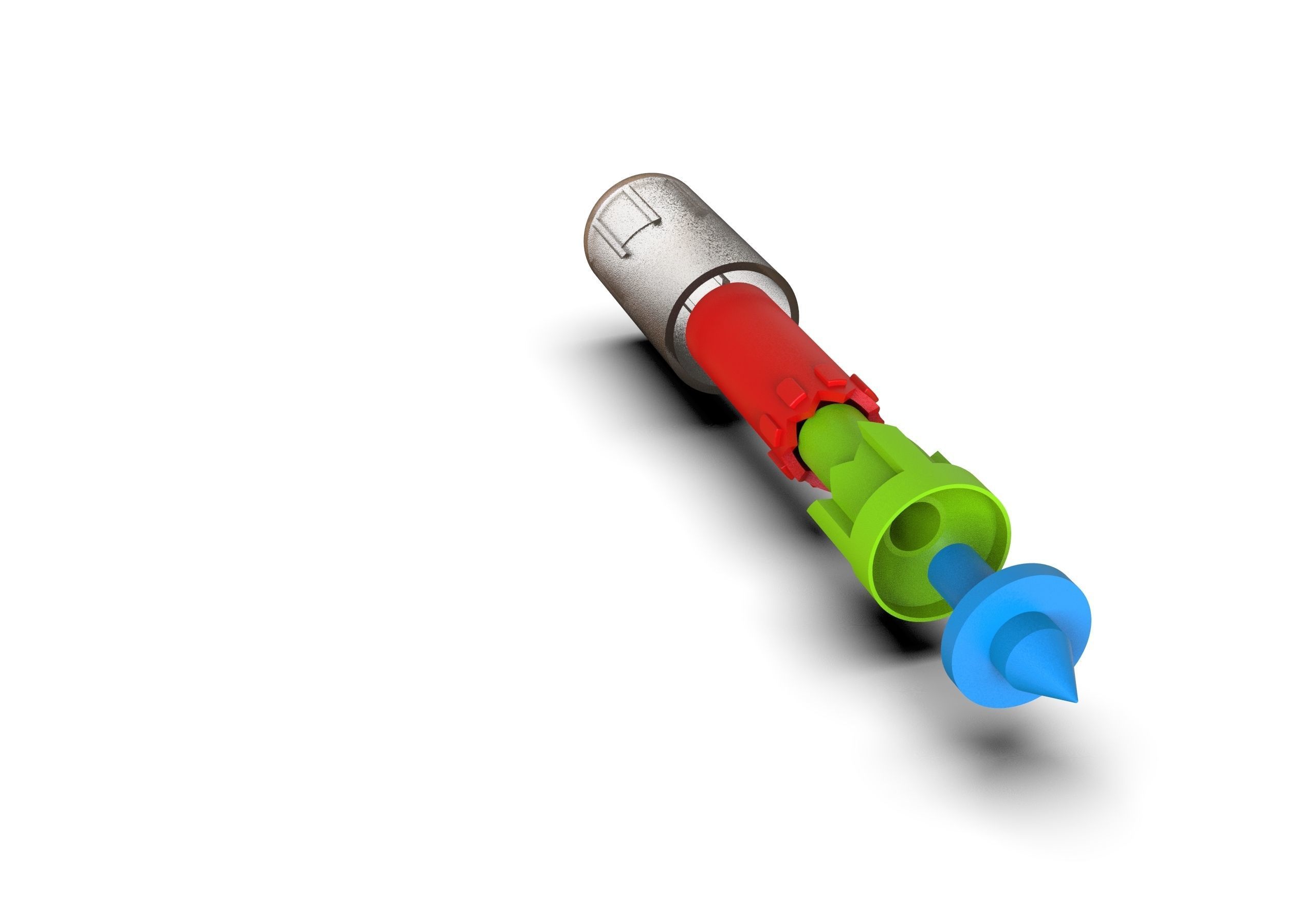 clicking pen mechanism 3D model_4