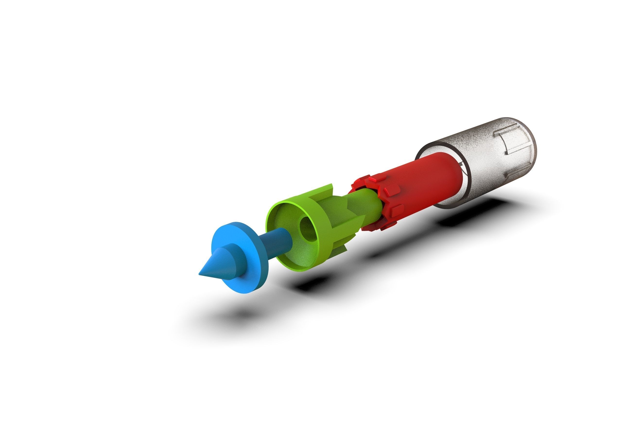 clicking pen mechanism 3D model_1