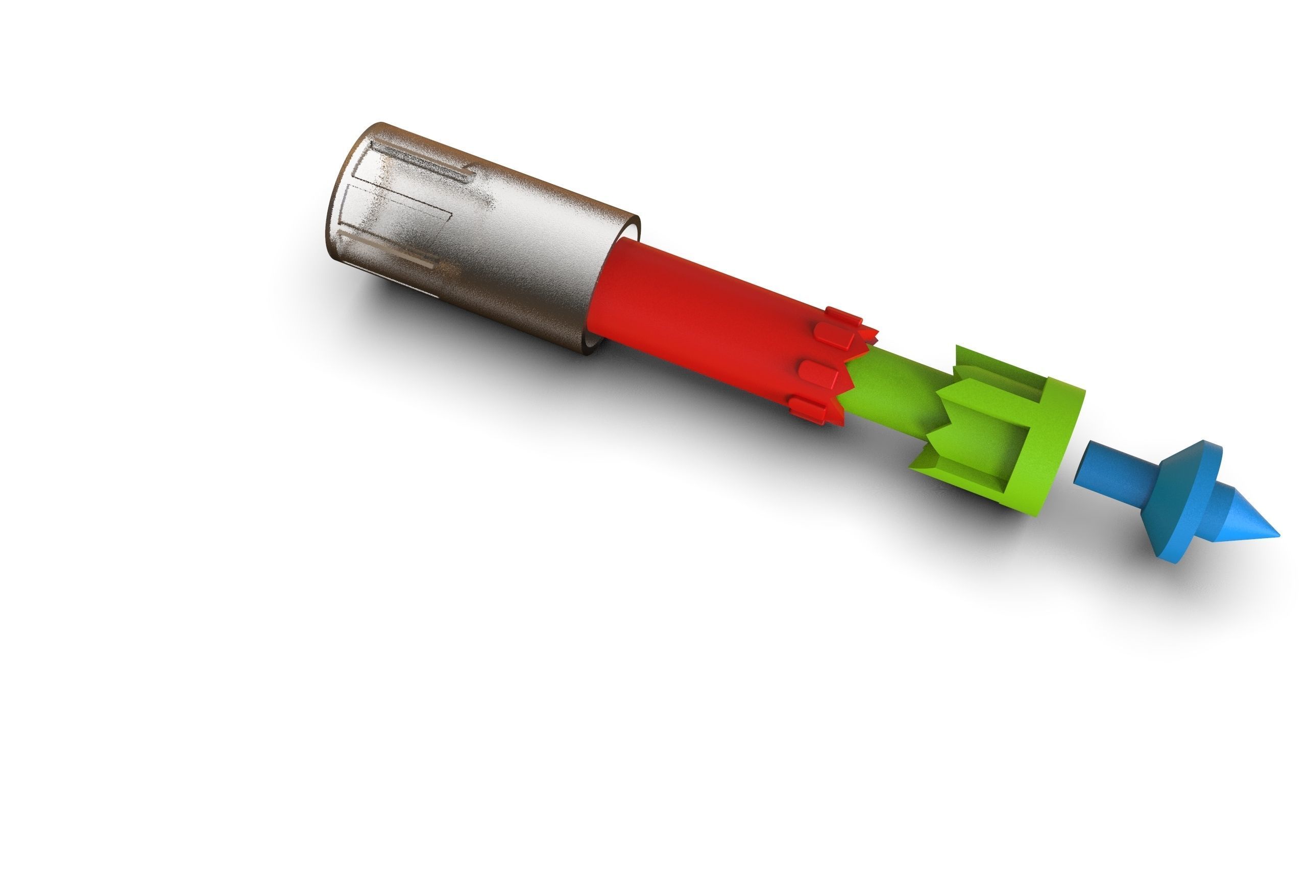 clicking pen mechanism 3D model_5