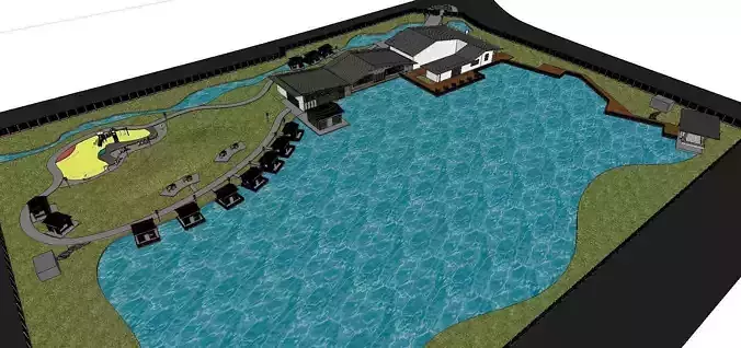 Homestay-Modern Waterfront 3D model