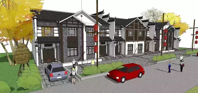 Bed and Breakfast - architecture along the street