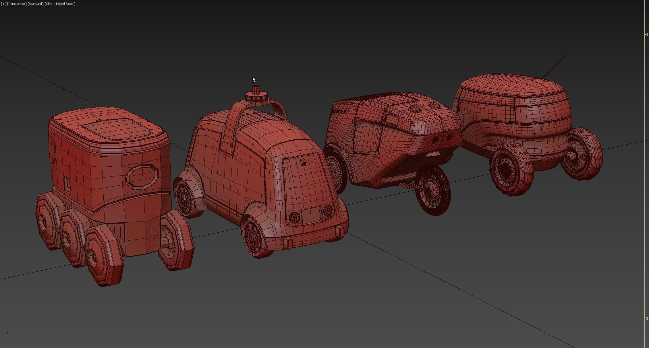 Delivery robots pack 4-in-1 3D model_11