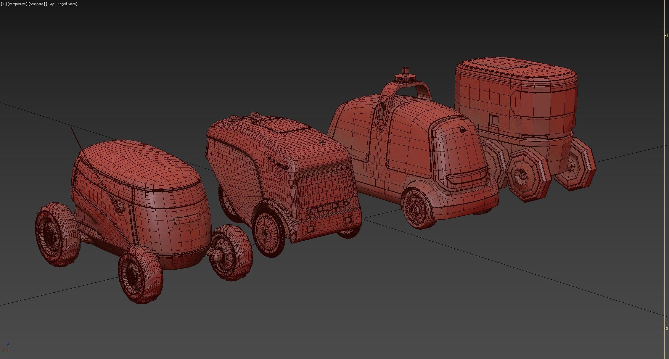 Delivery robots pack 4-in-1 3D model_10