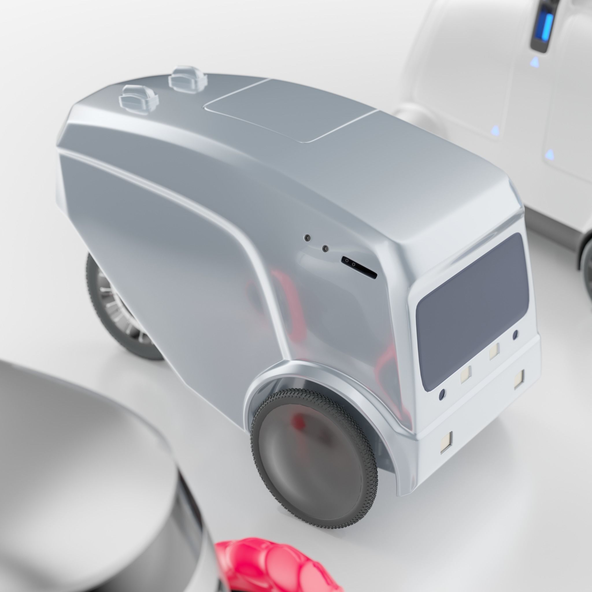 Delivery robots pack 4-in-1 3D model_7